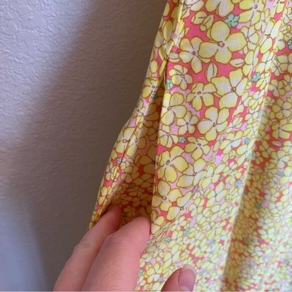 Wild Fable Slip Dress Size Medium Sleeveless Vibrant Yellow Floral NWT - Picture 5 of 16
